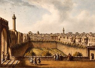Pool of Bethesda, by Luigi Mayer. Jerusalem, 18th century