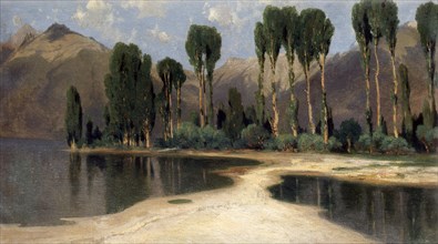 Landscape near Villeneuve, by Alexandra Calame. France, 19th century