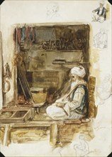 Old Merchant in the Souk, by William Wyld. Algiers, Algeria, 19th century