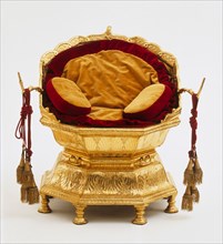 The Golden Throne of Maharaja Ranjit Singh, made by Hafiz Muhammad of Multan. India, c.1818