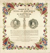 Paper napkin, Souvenir of The Opening of The V&A Museum. England, 1909