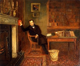 John Forster in his library, by Edward Matthew Ward. England, 19th century