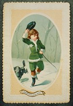 Victorian Christmas Card. England, 19th century