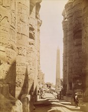 Temples at Karnak, photo Felice Beato. Egypt, 19th-20th century