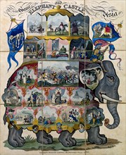 The Noble Game of Elephant and Castle, or Travelling in Asia, boardgame. London, England, 1822