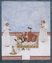 Officer of The East India Company, by Dip Chand. Murshidabad, India, mid-18th century