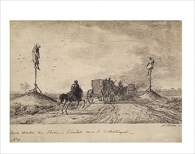 Road between Silivria and Ciarluk, Road to Constantinople, by Luigi Mayer