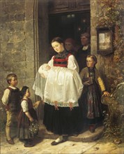 The Return from the Christening, by Hubert Salentin. Germany, 1859