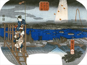 Distant View of Fireworks at Ryogoku, by Utagawa Hiroshige. Japan, 1839