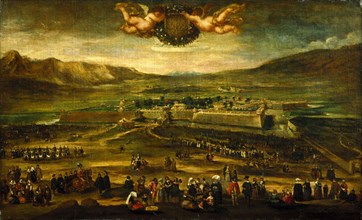 The Entry of Philip IV into Pamplona, by Juan Bautista Del Mazo. Spain, 17th century