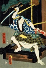 ONe Kikujuro II as Arima-N-Ofuji, by Utagawa Kunisada. Japan, 19th century