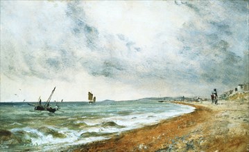 Hove Beach with Fishing Boats, by John Constable. England, early 19th century