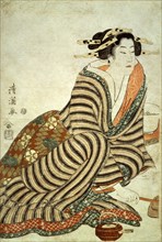 The Angry Drinker, by Torii Kiyomitsu II. Japan, 19th century