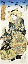 Courtesan Hanaogi of Ogi-ya, by Utagawa Kunisada. Japan, 19th century