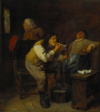 The Smokers, by Adriaen Brouwer. Netherlands, early 17th century