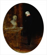 The Duke of Wellington looking at a bust of Napoleon, by Charles Robert Leslie. England, 19th century