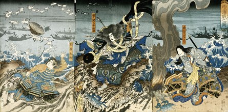 The Battle of Dan-N-Ura, by Utagawa Kuniyoshi. Japan, 19th century