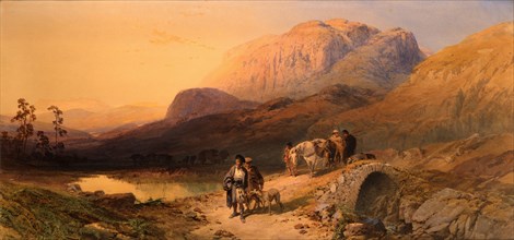 On The Clunie, Aberdeenshire, by T.M. Richardson Jnr. Scotland, 1852