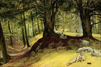 Parkhurst Woods, Abinger, Surrey, by Richard Redgrave. Surrey, England, mid-19th century