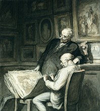 The Print Collectors, by Honoré Daumier. France, 19th century