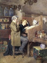 Something Wrong Somewhere - Grocer and Wife, by Charles Green. England, 1868