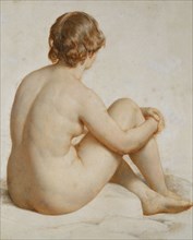 Academic Study of A Female Nude, by William Mulready. Ireland, 1853