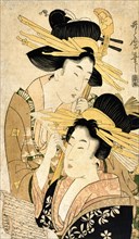 Two courtesans, by Kitagawa Utamaro. Japan, 18th century