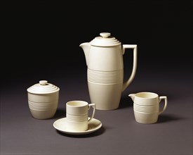 Coffee set, by Keith Murray. Stoke-on-Trent, England, 1933