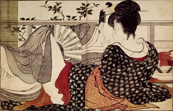 Frontispiece from The Utamakura - The Poem of The Pillow, by Kitagawa Utamaro. Japan, 18th century.