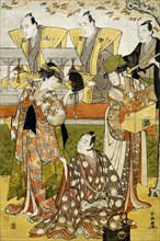 Iwai Hanshiro IV, Sawamura Sojuro III and Segawa KikuNjo III, by Katsukawa Shuncho. Japan, 19th century