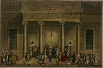 Haymarket Theatre, by J. Nash. London, England, 1821