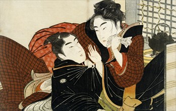 Lovers, by Kitagawa Utamaro. Japan, 18th century