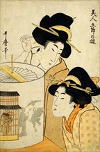 Twisting The Shadow Lantern, by Kitagawa Utamaro. Japan, late 18th century