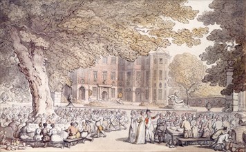 A Party in the Grounds of Ham House, by Thomas Rowlandson. London, England, 18th-19th century