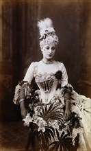 Kate Vaughan as Lady Teazle in The School for Scandal. England, late 19th century
