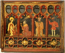 The Adoration of The Magi, roodscreen panel. England, 16th century