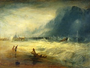 Lifeboat rescuing vessel, by J.M.W.Turner. England, early 19th century