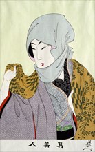 Portrait of a veiled woman, by ChikaNbu Toyohara. Japan, 19th century