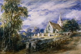 Stoke Poges Church, by John Constable. Buckinghamshire, England, 1833