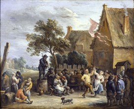 A Village Merrymaking at a Country Inn, by David Teniers the Younger. Brussels, Belgium, 17th century