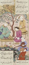 Shirin and Khusraw in latter's Camp, by Ganjavi Nizami. From The Romance of Khusraw and Shirin. Iran, 17th century