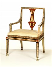 Armchair from The Etruscan Room, Osterley Park House, by Robert Adam. London, England, 1776