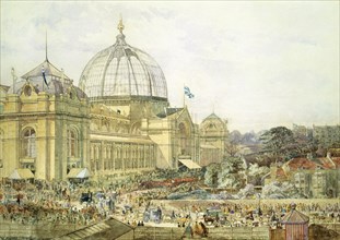 The official opening of the 1862 London International Exhibition, by Edward Sherratt Cole. London, England, 19th century