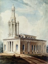 Marylebone Church, by Joseph Michael Gandy. England, 18th-19th century