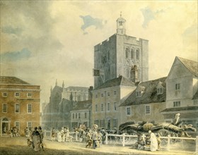 Bury St Edmunds, by Michael Angelo Rooker. England, 18th century