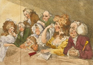 Tragedy Spectators, by Thomas Rowlandson. London, England, 1789.