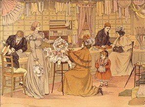 The Milliner, illustration by Francis D. Bedford. England, 1899