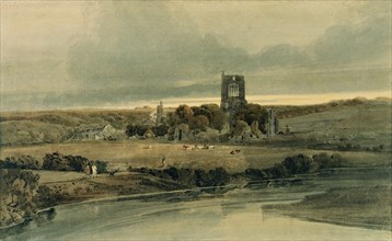 Kirkstall Abbey, by Thomas Girtin. Yorkshire, England, late 18th century