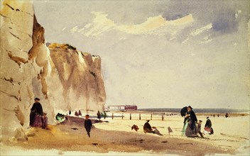 Coast Scene, by John Absolon. England, 19th century