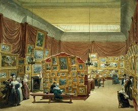 The Gallery of New Society of Painters in Watercolours, by George Scharf. London, England, 1834